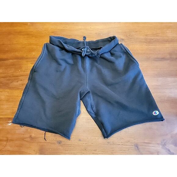 Champion Reverse Weave Black Sweat Shorts Men Size Medium - Picture 1 of 7